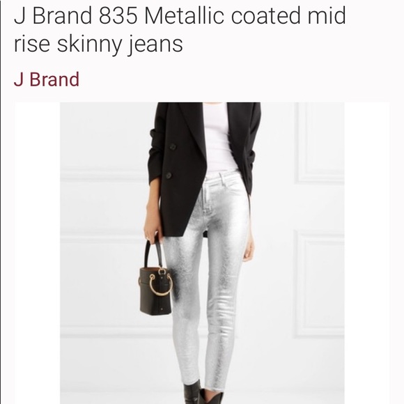 J Brand835 Crop Skinny Jeans Supermoon Cristalline - Picture 6 of 12